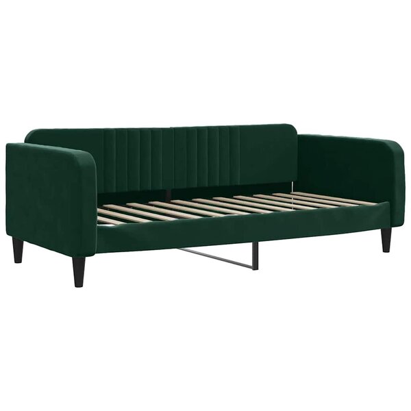 vidaXL Lit de repos sans matelas vert foncé 100x200 cm velours