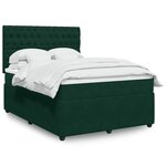vidaXL Sommier à lattes de lit et matelas Vert foncé 160x200cm Velours