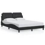 vidaXL Cadre de lit sans matelas noir 140x190 cm similicuir