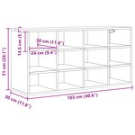 vidaXL Cabinet à chaussures Bois ancien 103x30x51 cm Bois d'ingénierie