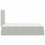 vidaXL Cadre de lit ottoman et matelas gris clair 120x200 cm velours