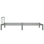 vidaXL Cadre de lit sans matelas gris métal 90x200 cm