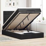 vidaXL Cadre de lit ottoman avec matelas noir 120x200 cm velours