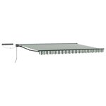 vidaXL Auvent rétractable électrique Vert Blanc Anthracite 4 5 × 3 m
