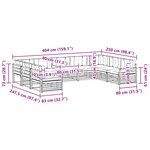 vidaXL Ensemble de canapés d'extérieur 9 pc Gris Naturel et Clair
