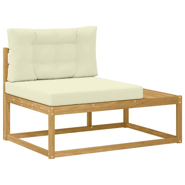 vidaXL Canapé d'extérieur en bout Blanc 115 x 83 x 73 cm Polyester