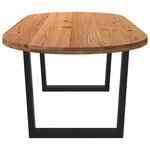 vidaXL Table à manger 220x100x74 cm bois de chêne massif ovale