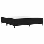 vidaXL Lit à ressorts avec matelas Noir 180 x 220 cm tissu