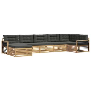 vidaXL Ensemble de canapés d'extérieur 7 pc Blanc et anthracite