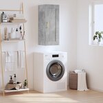 vidaXL Armoire murale gris béton 34 5x34x90 cm bois d'ingénierie