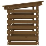 vidaXL Support bois de chauffage Marron miel 108x73x79 cm Bois pin