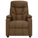 vidaXL Fauteuil électrique de massage Marron Tissu