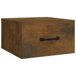 vidaXL Tables de chevet murales 2 Pièces Chêne fumé 35x35x20 cm