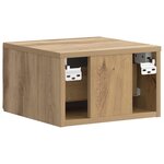 vidaXL Cabinet de chevet mural Chêne artisanal 34 5 x 33 x 20 cm