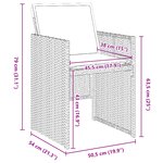 vidaXL Ensemble de salle à manger jardin de 5 pièces avec coussins en rattan poly beige