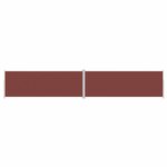 vidaXL Auvent latéral rétractable Marron 220x1200 cm