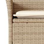 vidaXL Chaises de jardin avec coussins lot de 2 beige résine tressée