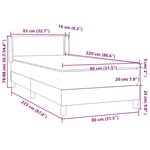 vidaXL Sommier à lattes de lit et matelas vert foncé 80x220 cm velours