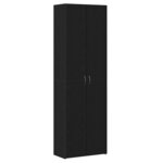 vidaXL Cabinet de Bureau avec étagère 2 Pièces Chêne noir 60 x 32 x 190