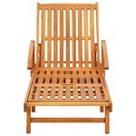 vidaXL Chaises longues lot de 2 avec coussins Bois d'acacia solide