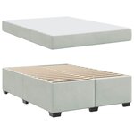 vidaXL Cadre de lit avec matelas Gris clair 160 x 200 cm tissu