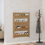 vidaXL Cabinets à chaussures muraux avec étagère Autre 2 Pièces chêne artisanal