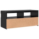 vidaXL Meuble TV Noir 90 x 35 x 40 cm Bois d'ingénierie