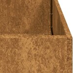 vidaXL Jardinière rouillé 80x80x40 cm acier inoxydable