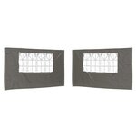 vidaXL Mur de tente de fête 2 pièces 400 x 195 cm Anthracite