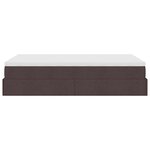 vidaXL Cadre de lit ottoman avec matelas marron foncé 120x200 cm tissu