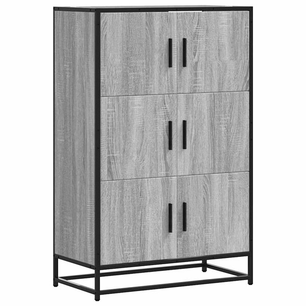 vidaXL Buffet haut sonoma gris 68x35x106 5 cm bois ingénierie et métal