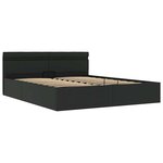 vidaXL Cadre de lit à rangement avec LED Noir Similicuir 180x200 cm