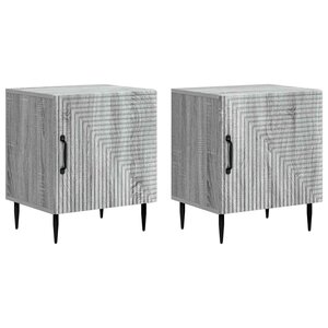vidaXL Cabinet de chevet 2 Pièces Sonoma gris 43 x 34 5 x 50 cm