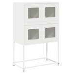 vidaXL Buffet haut blanc 68x39x107 cm acier