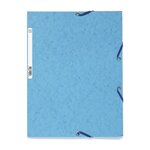 EXACOMPTA - Chemise a élastique - 3 rabats - 24 x 32 - Carte lustrée 390G - Bleu turquoise