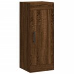 vidaXL Buffet haut Chêne marron 34 5x34x180 cm Bois d'ingénierie