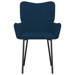 vidaXL Chaises à manger lot de 2 Bleu Velours