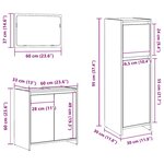 vidaXL Ensemble de meubles salle de bain 3 Pièces bois d'ingénierie
