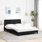 vidaXL Cadre de lit sans matelas noir 140x190 cm tissu