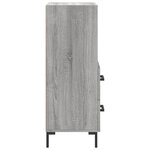 vidaXL Buffet Sonoma gris 34 5x34x90 cm Bois d'ingénierie