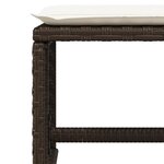 vidaXL Ensemble à manger de jardin et coussins 9 Pièces marron poly rotin