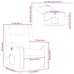 vidaXL Fauteuil inclinable de massage électrique Crème Tissu