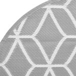 vidaXL Tapis d'extérieur ARAKIL gris Ø120 cm PP