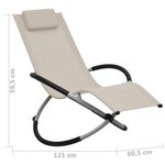 vidaXL Chaise longue pour enfants Acier Crème