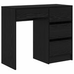vidaXL Bureau Chêne noir 90 x 37 5 x 75 cm Bois d'ingénierie