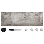 Tableau magnétique panneau écriture école maison bureau mural verre 60 x 20 cm gris 02_0045508