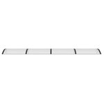 vidaXL Auvent de porte Noir et transparent 400x75 cm Polycarbonate