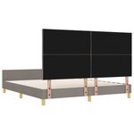 vidaXL Cadre de lit avec tête de lit Taupe 180 x 200 cm tissu