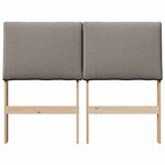 vidaXL Tête de lit capitonnée Taupe 135 cm Pin massif