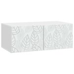 vidaXL Meuble TV mural 59 5 x 31 cm Blanc Bois d'ingénierie